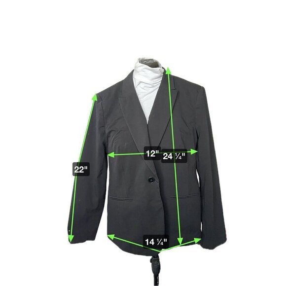 Liz Claiborne Blazer Black Women 18 Fully Lined One Button Notch Collar - Picture 11 of 11